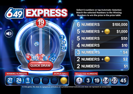 Lotto 6/49 Express - Lotteries - Loto-QuÃ©bec