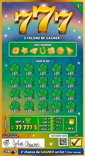 777 à 5 $