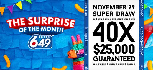 Lotto 6/49 - The surprise of the month