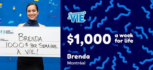 Gagnant à vie winner - $1,000 a week for life
