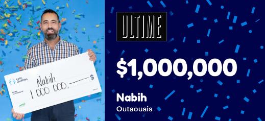 Nabih won $1,000,000 at Ultime