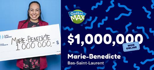 Québec Max online winner