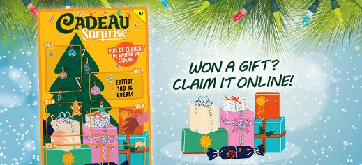Cadeau surprise - Won a gift? Claim it online