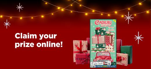Claim your prize online