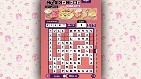 Mots cachés Desserts