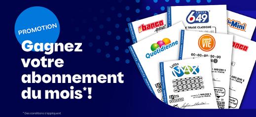 Promotion en ligne - Abonnement loteries