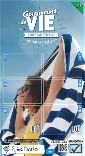 Billet Gagnant à vie