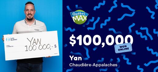 Yan won $100,000!