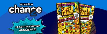 Promotion 2e chance - Le lot progressif augmente!