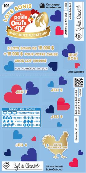 La poule aux oeufs d'or - Lots bonis