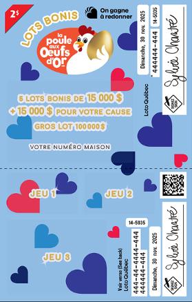 La poule aux oeufs d'or - Lots bonis