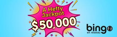 A hefty jackpot! $50,000