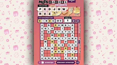 Mots cachés Desserts