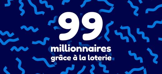 99 millionnaires grâce à la loterie