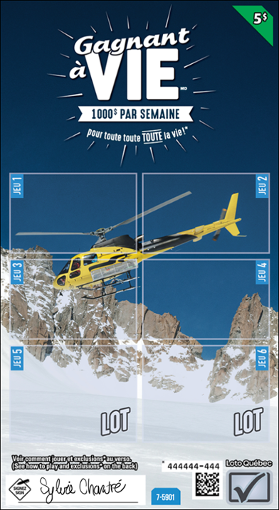 Billets Gagnant à vie