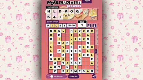 Mots cachés Desserts