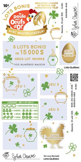 La poule aux oeufs d'or - Lots bonis