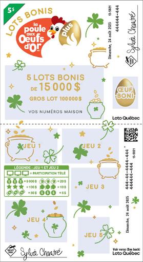 La poule aux oeufs d'or - Lots bonis
