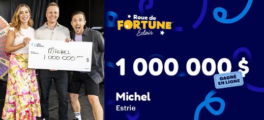 Michel a remporté 1 000 000 $ à Roue de Fortune Éclair