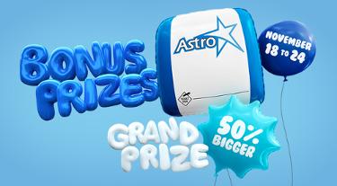 Astro Bonus Prizes - From November 18 to 24