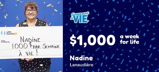 Gagnant à vie winner - $1,000 a week for life