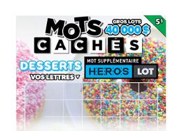 Mots cachés Dessert