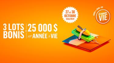 Grande Vie : Lots bonis