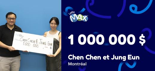 Chen Chen et Jung Eun ont remporté 1 000 000 $ au tirage du Lotto Max