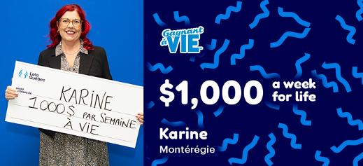 Gagnant à vie winner - $1,000 a week for life