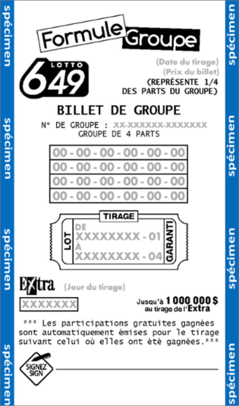 Billet - Formule groupe