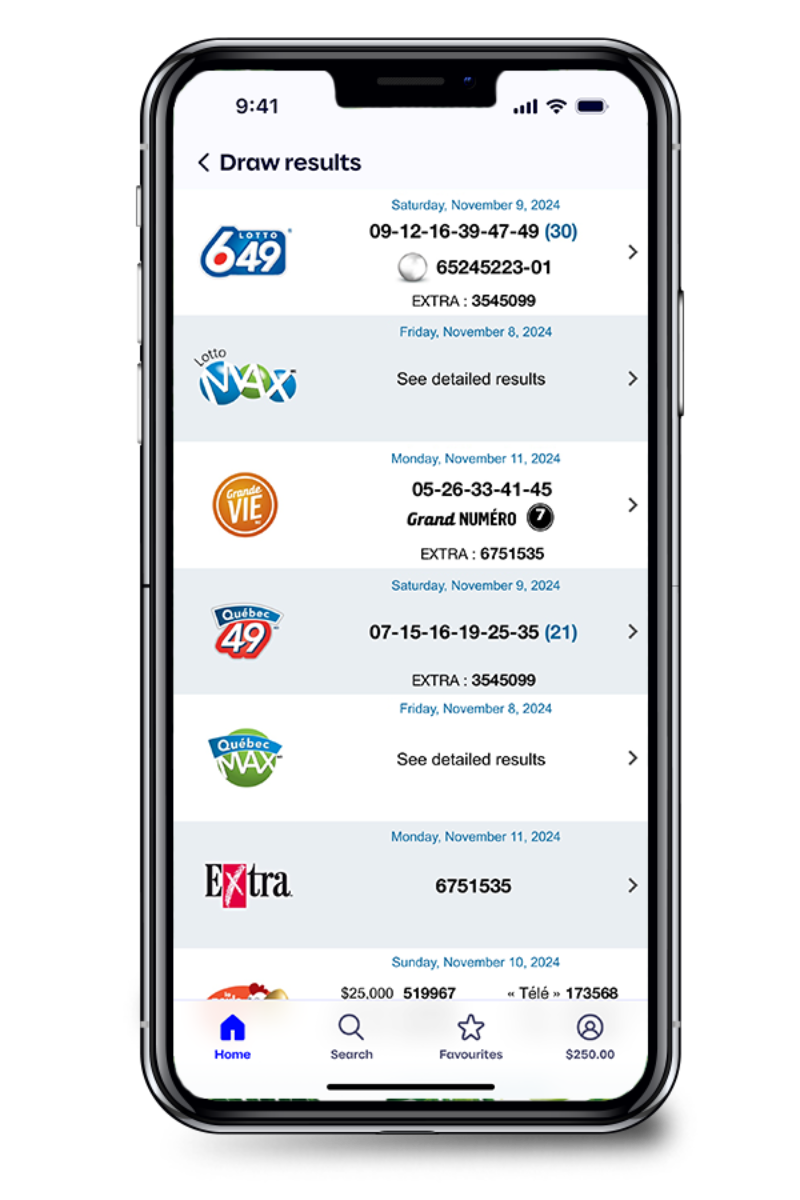 Loto-Québec App - Results